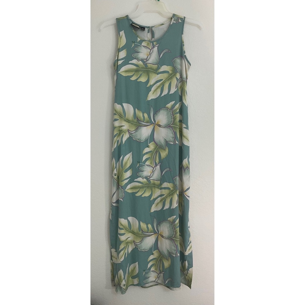 Tommy Bahama Silk Maxi Dress Size Small Tropical Sleeveless